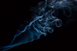 Colorful smoke on dark background