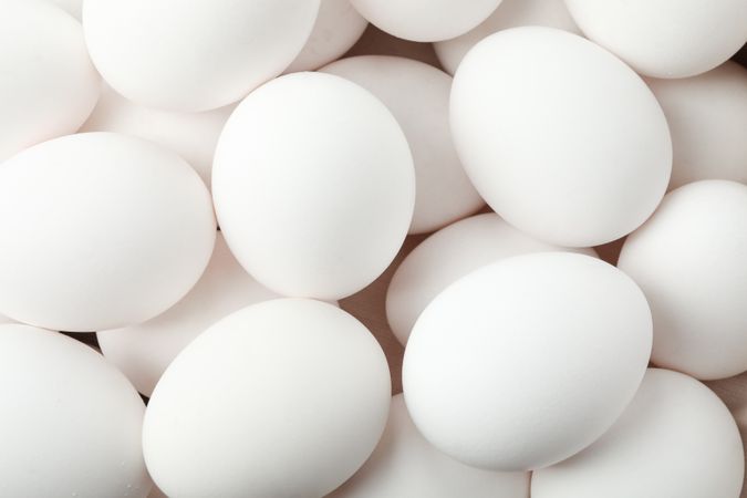 Many chicken eggs as background, closeup
