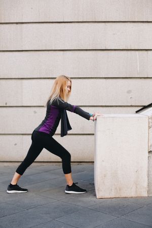 Woman doing some elongation exercises