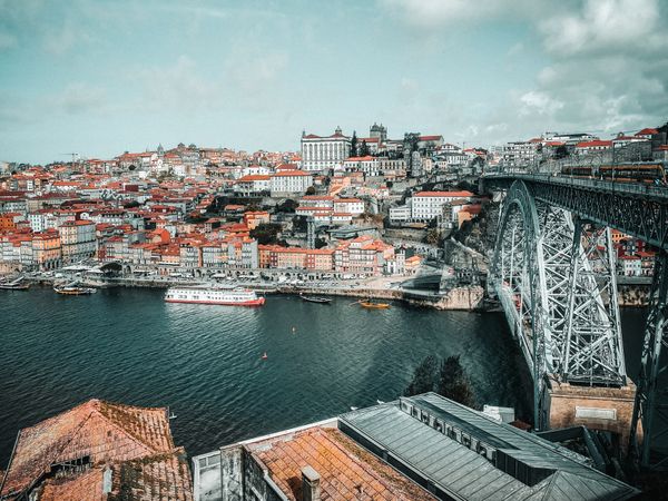 Scenic Douro River in Porto