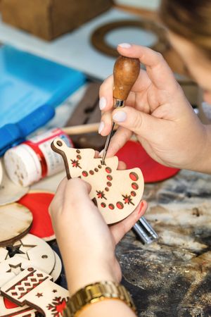 Woodworking workshop eco-friendly Christmas toys