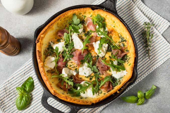 Healthy Homemade Savory Dutch Baby Pancake
