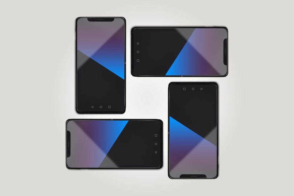 Four mobile phones
