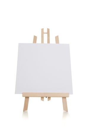 Empty painter easel isolated on a plain background