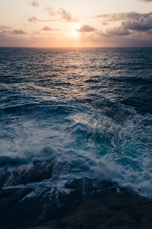 Bright splashes of blue water