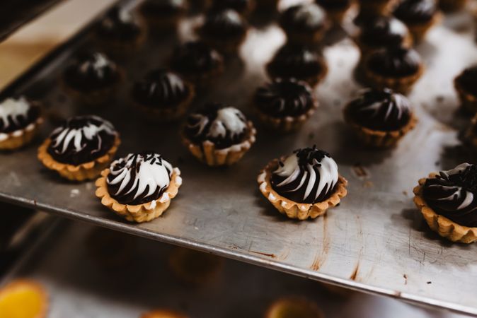 Delicious desserts with nuts and caramel