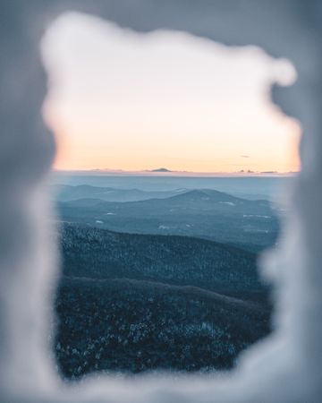 Mountain view during sunset