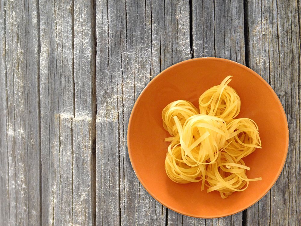Pasta On Wooden Background