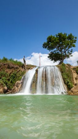 Waterfall Near Beach