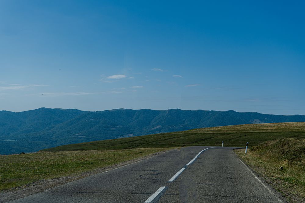 The rural road in countryside of Georgia