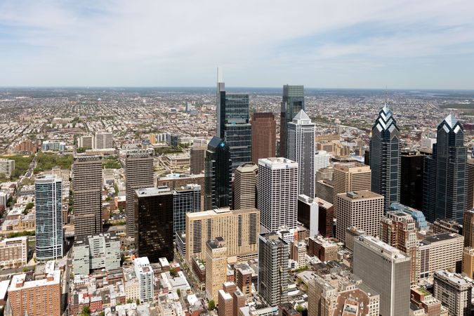 Aerial view of Philadelphia, Pennsylvania