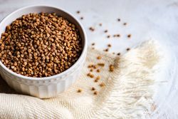Small bowl of buckwheat