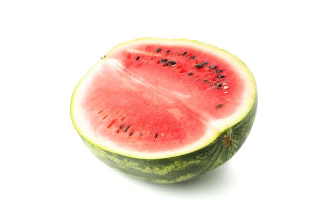 Fresh watermelon isolated on plain background. Summer fruit