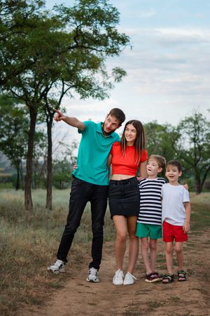 Family everyday life outdoor