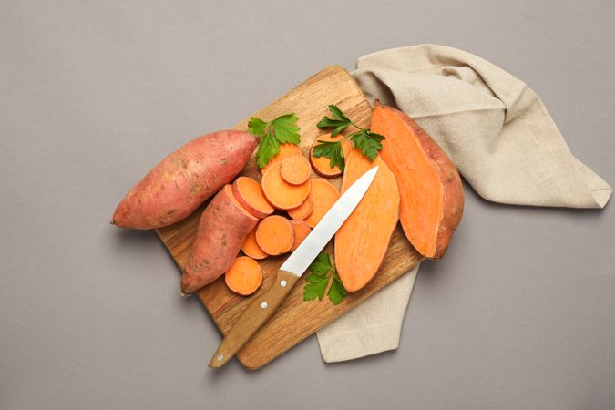 Sweet potato, concept of healthy food, vegetables