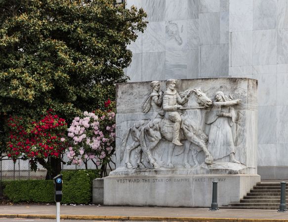 Leo Friedlander's 1934 high relief carving depicting Lewis and Clark, Salem, Oregon