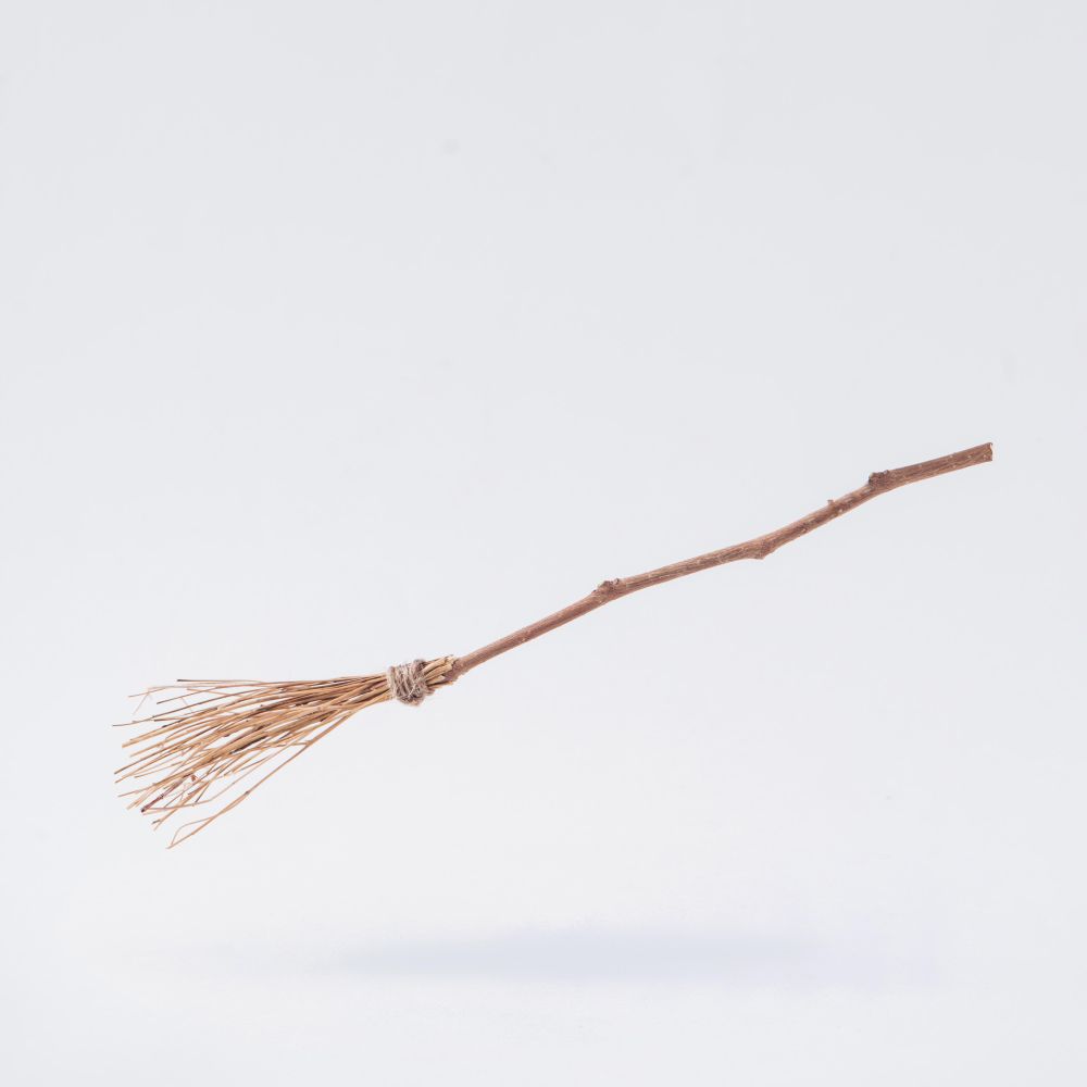 Broomstick on light background