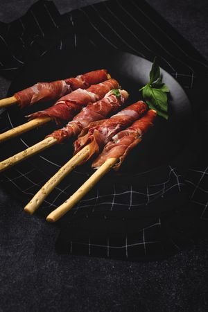 Gressinis with spanish serrano ham