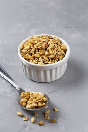 Granola tiger on the table.