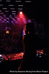 Man DJing at night club 48XJX4