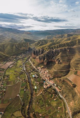 Drone view of Islallana, La Rioja