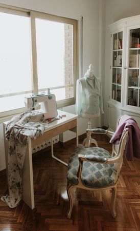 Interior of dressmaker workshop