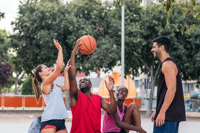United on the Court: Friends Enjoying Basketball Together
