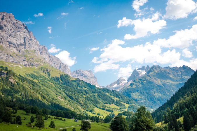 Picturesque idyllic mountain landscape in Switzerland