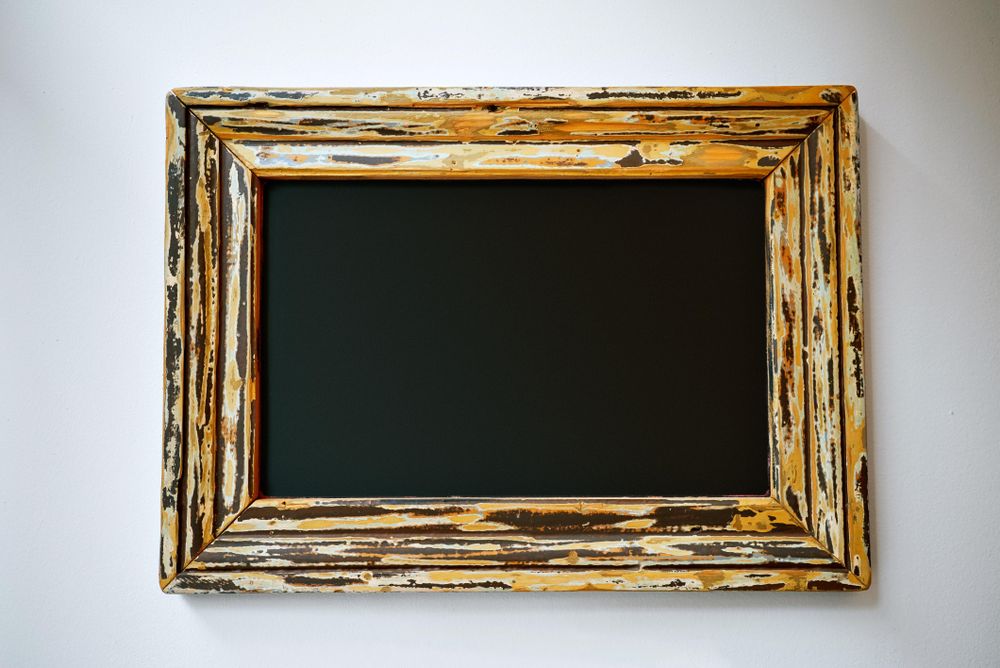 Blank wooden frame, horizontal