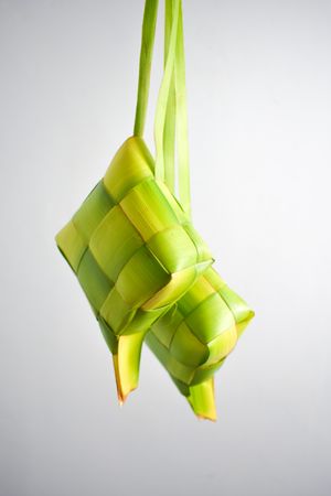 Close up Ketupat and copy space