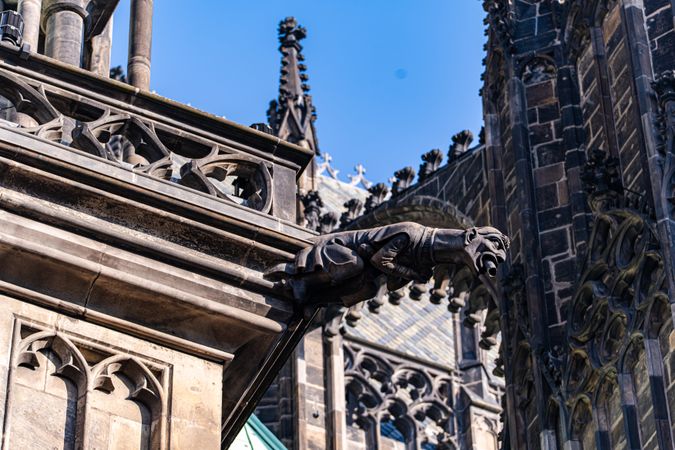 Famous buildings of St. Vitus cathedral and castle of Old Prague