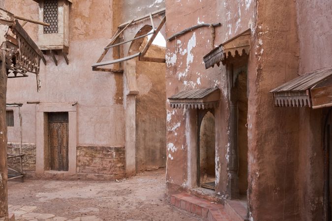 Old narrow street of ancient town