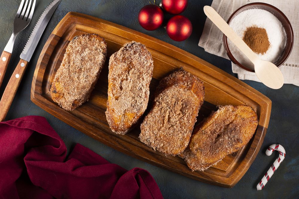 French toast, traditional Brazilian Christmas dessert. Known in Brazil as rabanada.