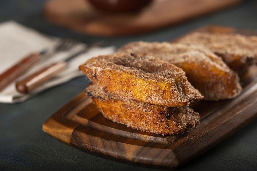 French toast, traditional Brazilian Christmas dessert. Known in Brazil as rabanada.