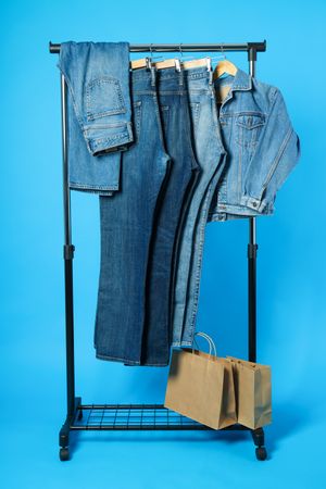 Concept of jeans, casual clothes concept, jeans as daily wear