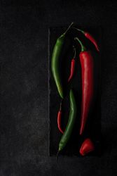 Fresh red and spicy chilli peppers