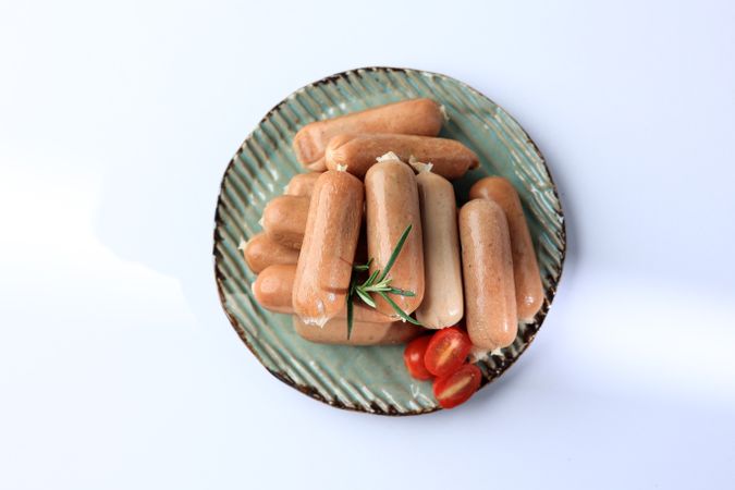 Fresh Raw Sausages and Rosemary