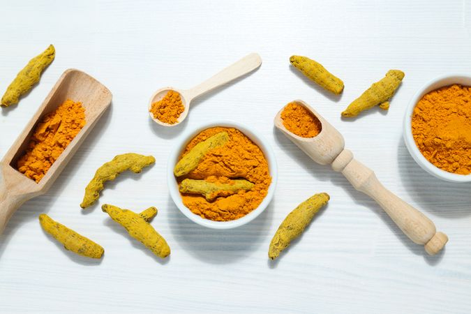 Fragrant seasoning - turmeric, one of the main ingredients in Indian curry