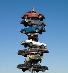 Berwyn car spindle was a sculpture created in 1989 by artist Dustin Shuler O48o75