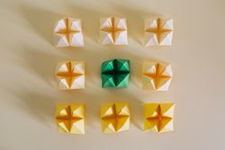 Set of paper origami
