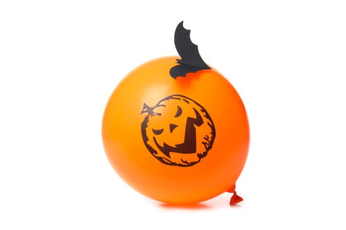 Concept of Halloween mood, Halloween balloons, isolated on blank background