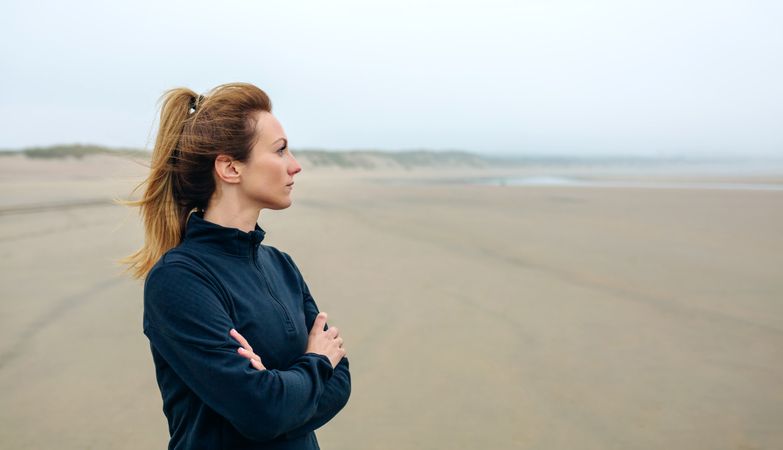 Woman looking at sea