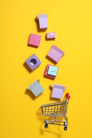 Concept of shopping, discounts, top view