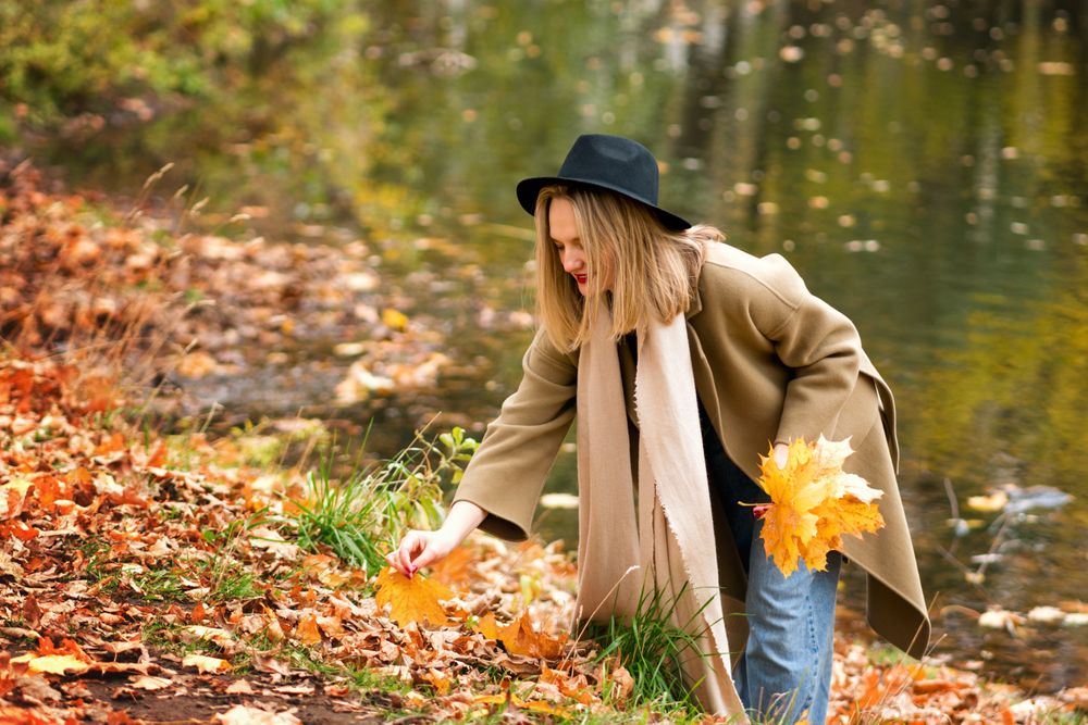 Woman during autumn season