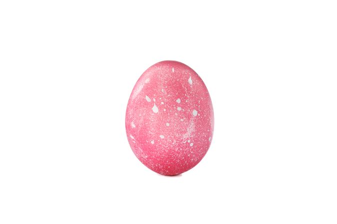 Decorative Easter egg isolated on light background. Festive tradition