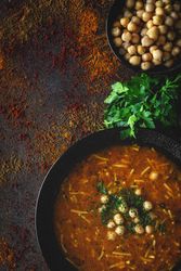 Traditional Harira soup for Ramadan