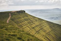 Path on top of a mountain in Brecon Beacons national park