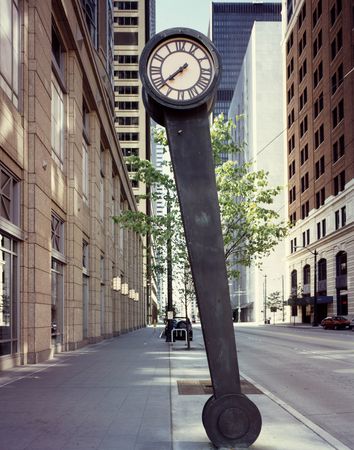 One of more than 50 street clocks in Seattle, Washington