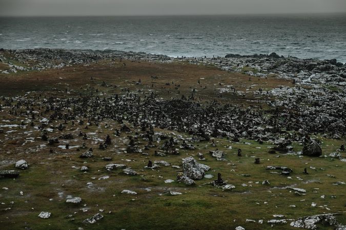 Rocky ocean coast in Scotland