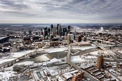 View from the north of Minneapolis, Minnesota